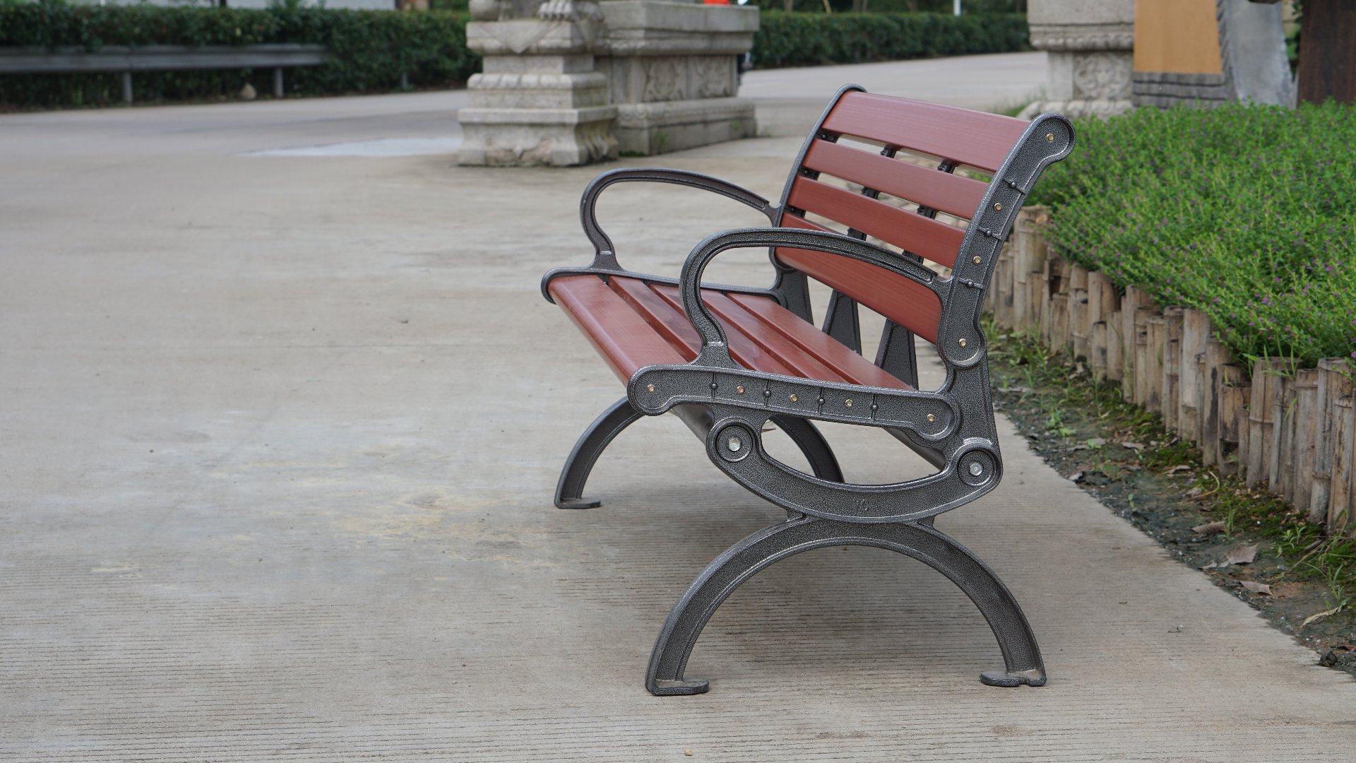Classic Cast Iron Bench with WPC Slats — factory direct