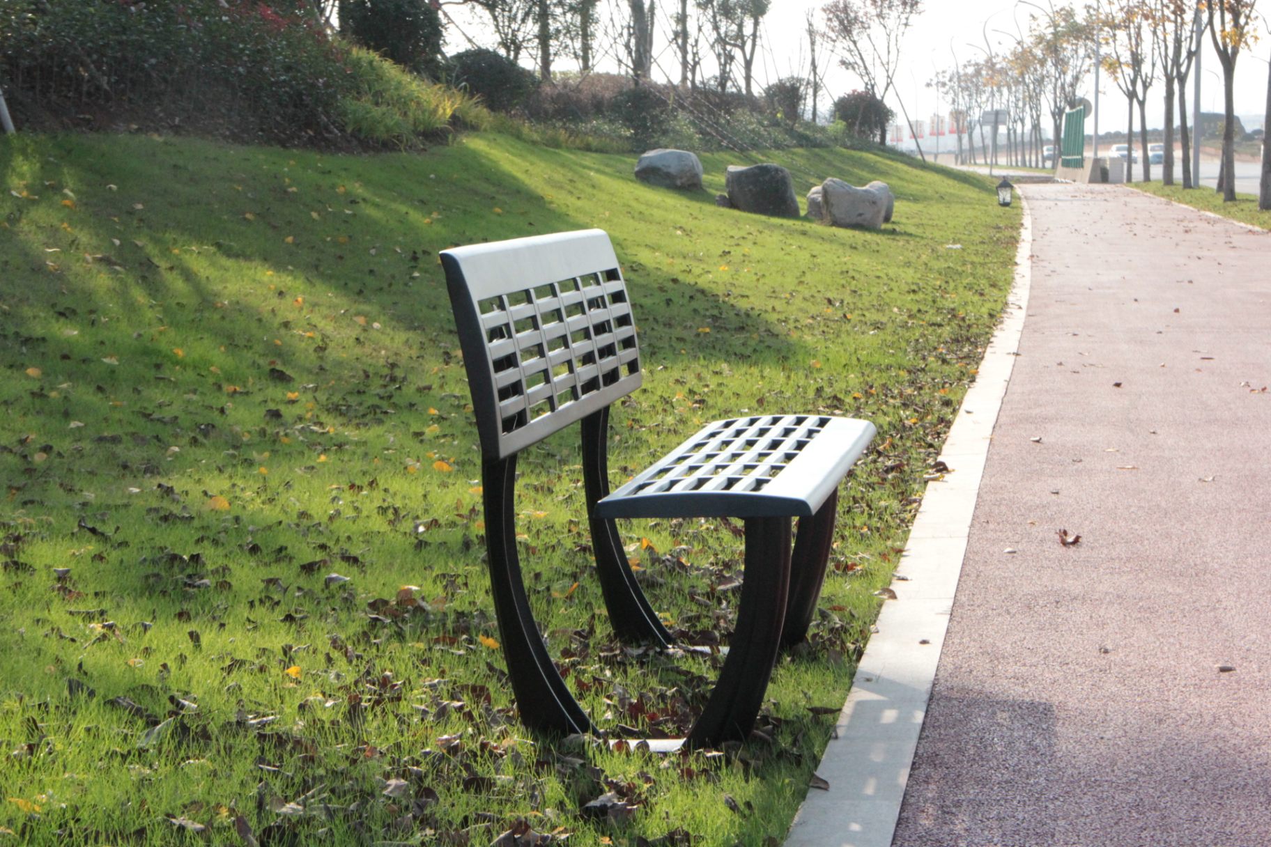 Steel Grid Mesh Bench (Anti-Vandal) — factory direct