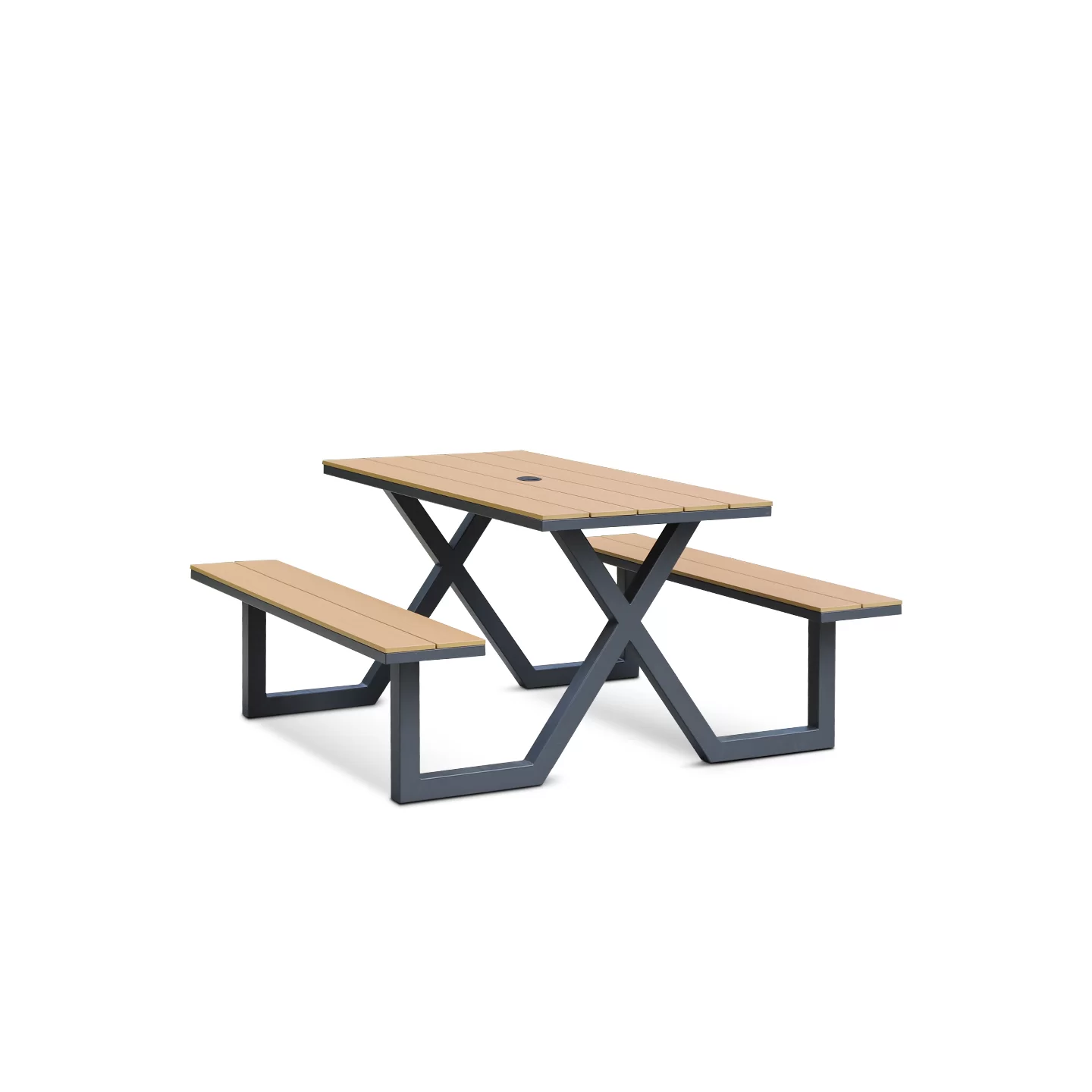 X-Frame Picnic Table — Anthracite Frame — factory direct