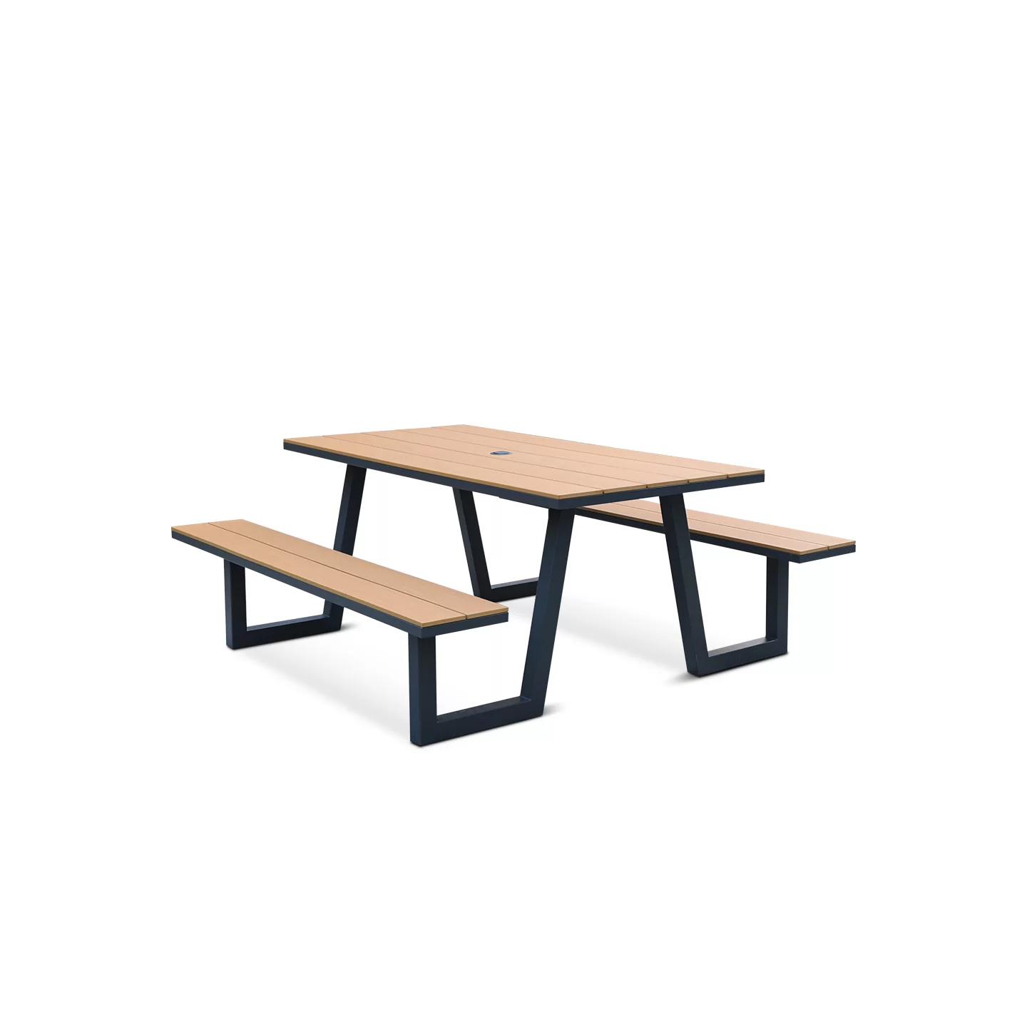 A-Frame Picnic Table — Navy Frame — factory direct