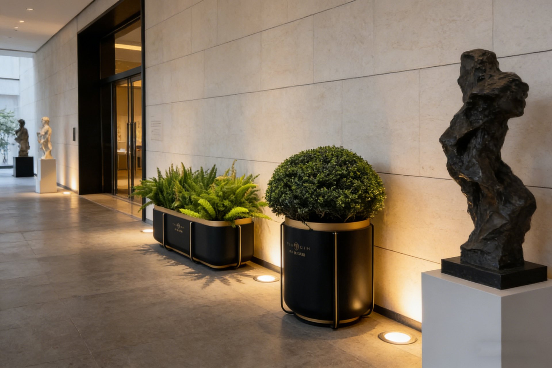 Black & Brass Gallery Planter Collection — factory direct
