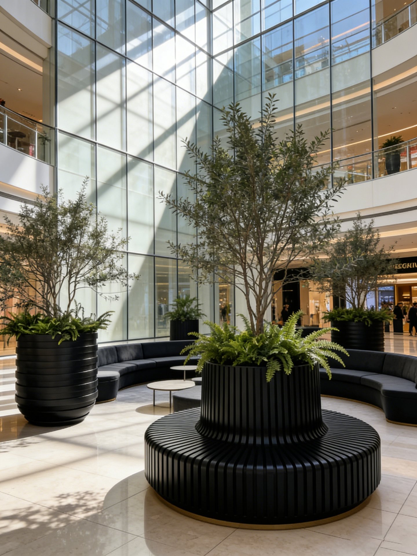 Circular Planter with Integrated Ring Seating — factory direct
