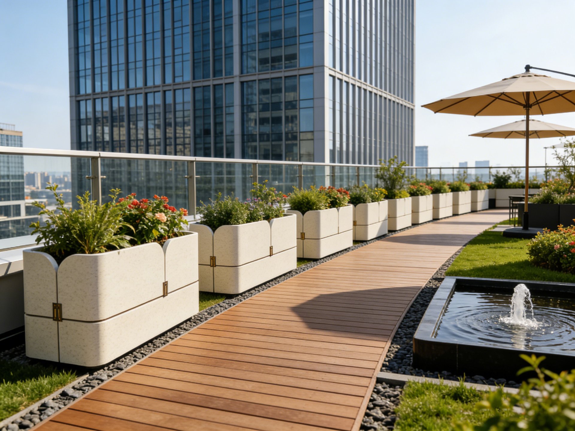 Ivory Arched Rooftop Planter Series — factory direct
