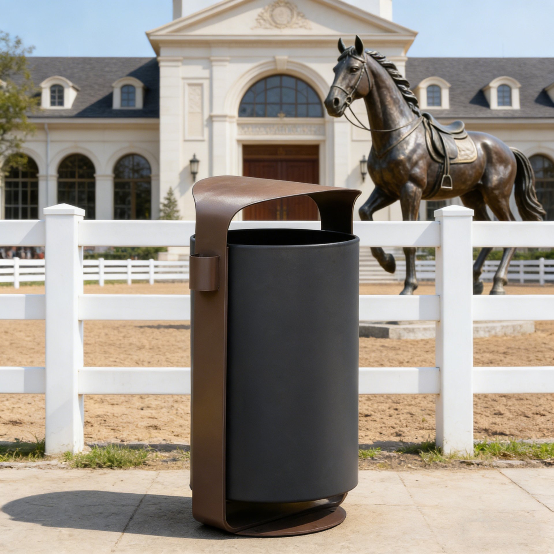 Curved Bracket Steel Estate Bin 50L — factory direct